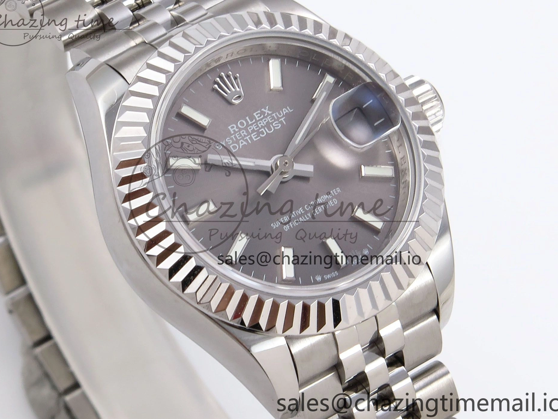 MiroTime 0425 Fashionable DateJust 28MM 279174 SS GMF 1:1 Best Edition 904L Steel Gray Stick Dial on Jubilee Bracelet A 1138
